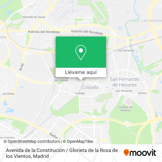 Mapa Avenida de la Constitución / Glorieta de la Rosa de los Vientos