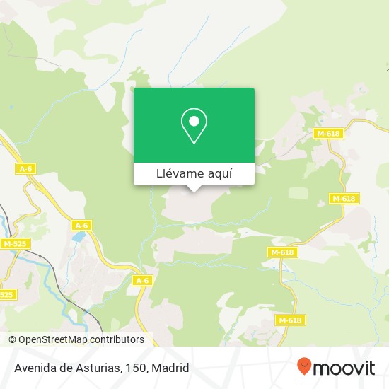 Mapa Avenida de Asturias, 150