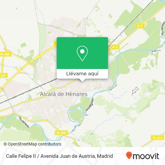 Mapa Calle Felipe II / Avenida Juan de Austria
