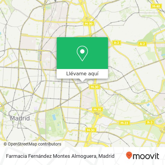 Mapa Farmacia Fernández Montes Almoguera