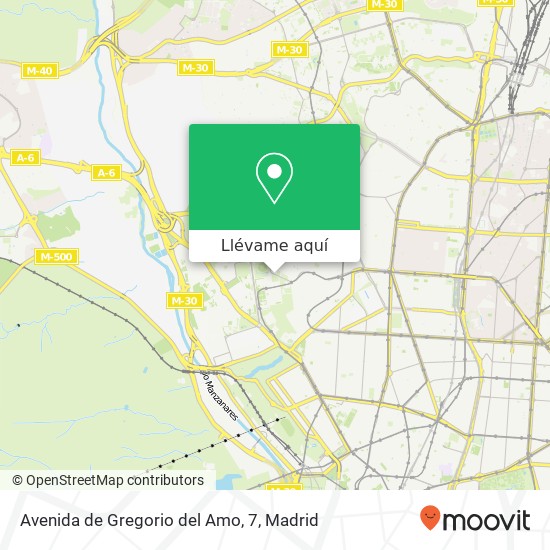 Mapa Avenida de Gregorio del Amo, 7