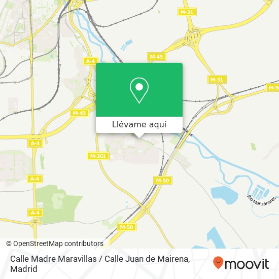 Mapa Calle Madre Maravillas / Calle Juan de Mairena