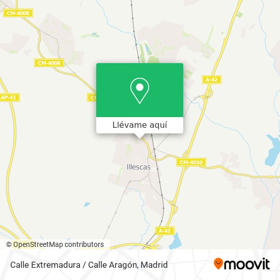 Mapa Calle Extremadura / Calle Aragón
