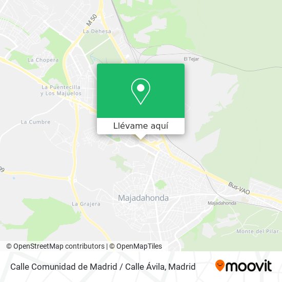 Mapa Calle Comunidad de Madrid / Calle Ávila