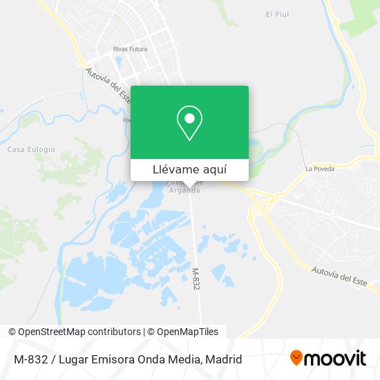 Mapa M-832 / Lugar Emisora Onda Media