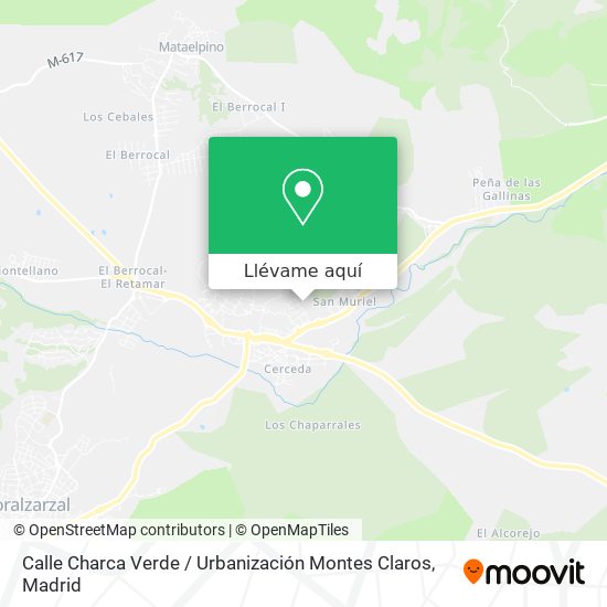 Mapa Calle Charca Verde / Urbanización Montes Claros