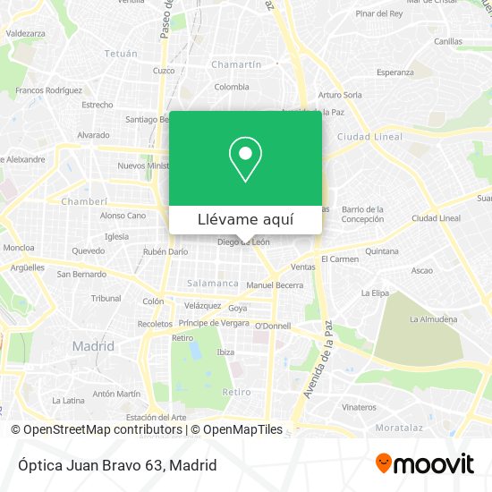 Mapa Óptica Juan Bravo 63