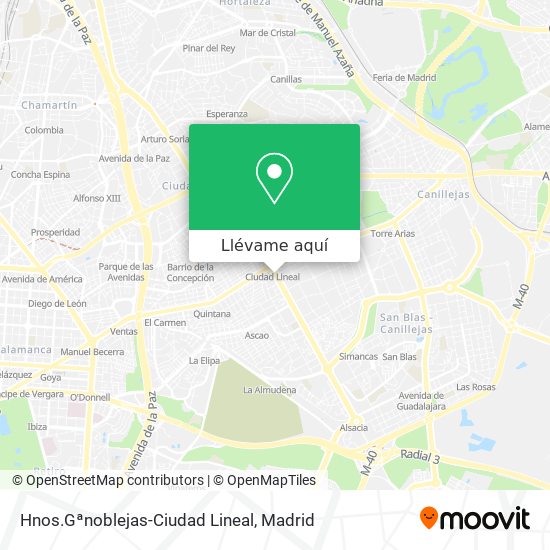 Mapa Hnos.Gªnoblejas-Ciudad Lineal
