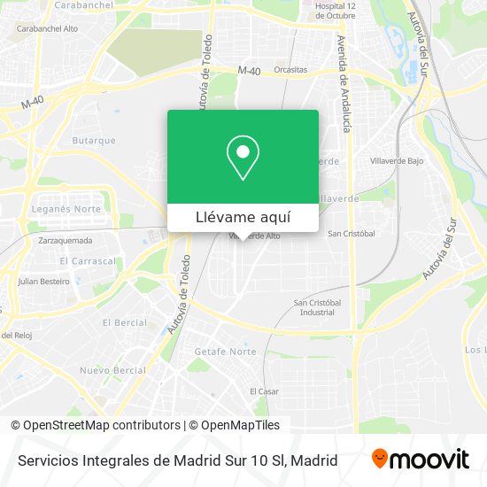 Mapa Servicios Integrales de Madrid Sur 10 Sl