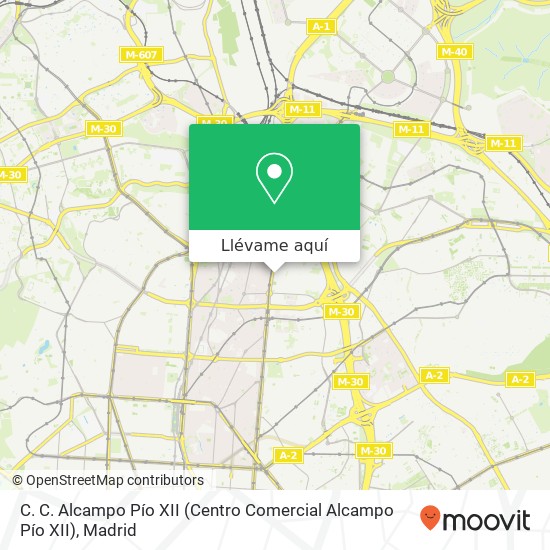 Mapa C. C. Alcampo Pío XII (Centro Comercial Alcampo Pío XII)
