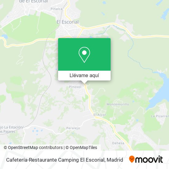 Mapa Cafetería-Restaurante Camping El Escorial