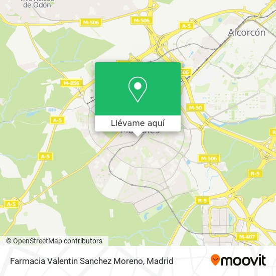 Mapa Farmacia Valentin Sanchez Moreno