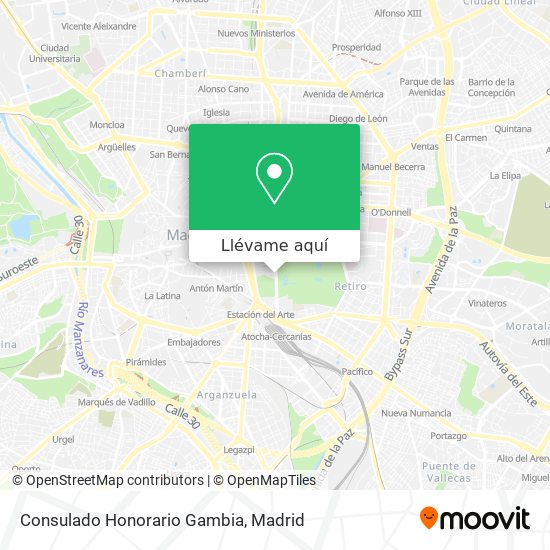 Mapa Consulado Honorario Gambia