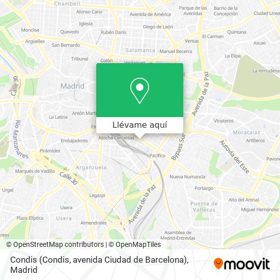 Mapa Condis (Condis, avenida Ciudad de Barcelona)