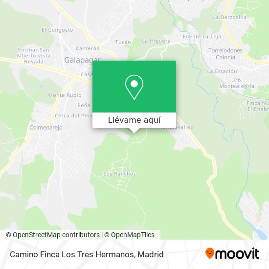 Mapa Camino Finca Los Tres Hermanos