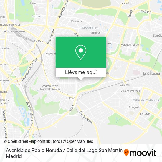 Mapa Avenida de Pablo Neruda / Calle del Lago San Martín