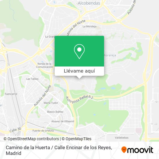 Mapa Camino de la Huerta / Calle Encinar de los Reyes