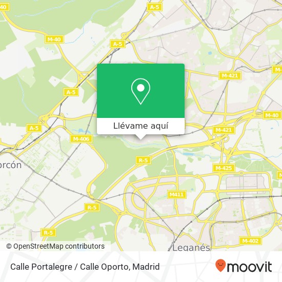 Mapa Calle Portalegre / Calle Oporto