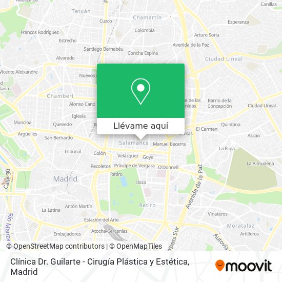 Mapa Clínica Dr. Guilarte - Cirugía Plástica y Estética