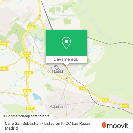 Mapa Calle San Sebastián / Estación FFCC Las Rozas
