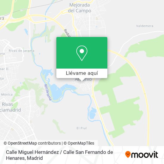 Mapa Calle Miguel Hernández / Calle San Fernando de Henares