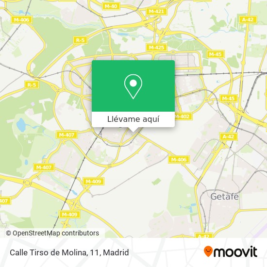 Mapa Calle Tirso de Molina, 11