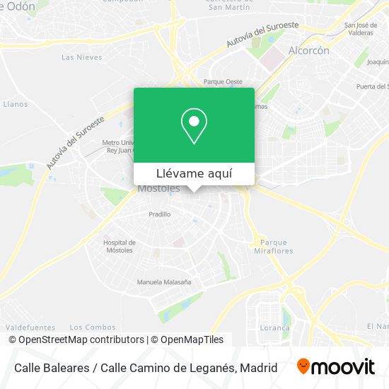 Mapa Calle Baleares / Calle Camino de Leganés