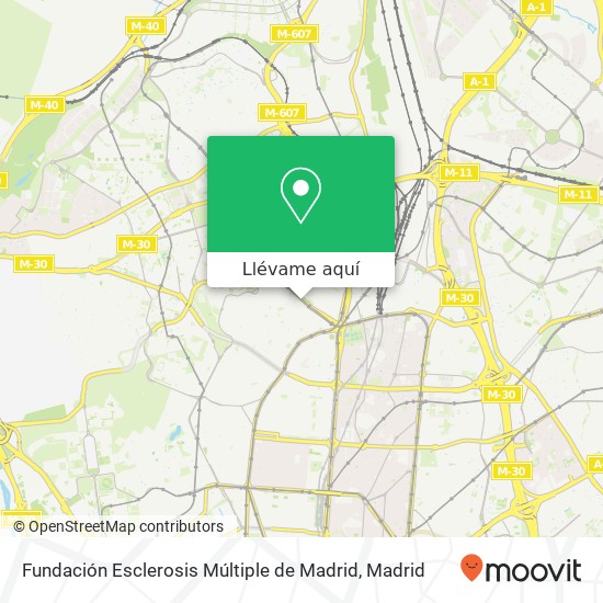 Mapa Fundación Esclerosis Múltiple de Madrid