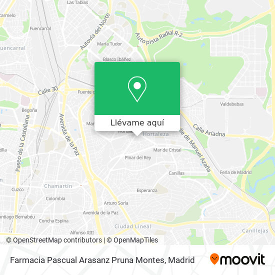 Mapa Farmacia Pascual Arasanz Pruna Montes