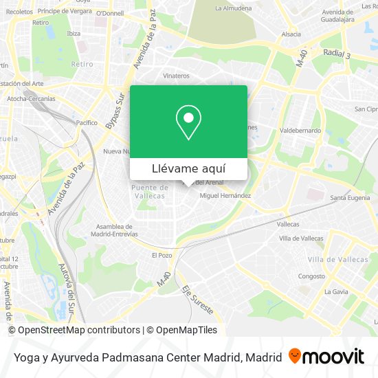 Mapa Yoga y Ayurveda Padmasana Center Madrid