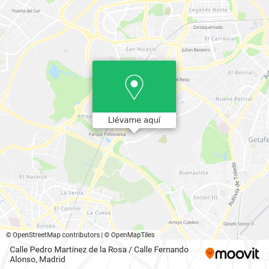 Mapa Calle Pedro Martínez de la Rosa / Calle Fernando Alonso