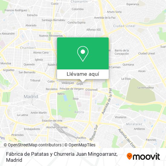 Mapa Fábrica de Patatas y Churrería Juan Mingoarranz