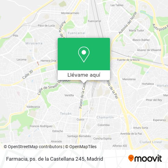 Mapa Farmacia, ps. de la Castellana 245