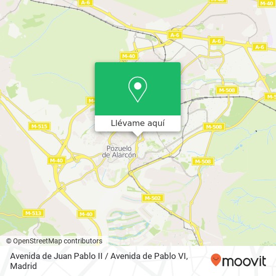 Mapa Avenida de Juan Pablo II / Avenida de Pablo VI