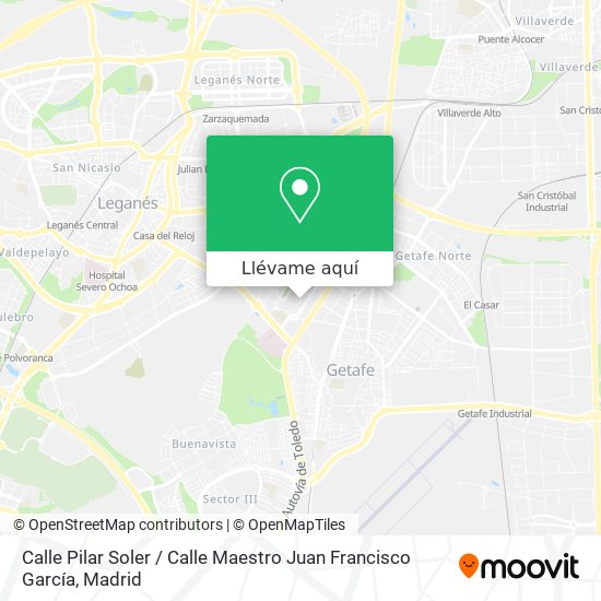 Mapa Calle Pilar Soler / Calle Maestro Juan Francisco García