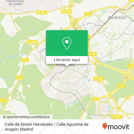 Mapa Calle de Simón Hernández / Calle Agustina de Aragón