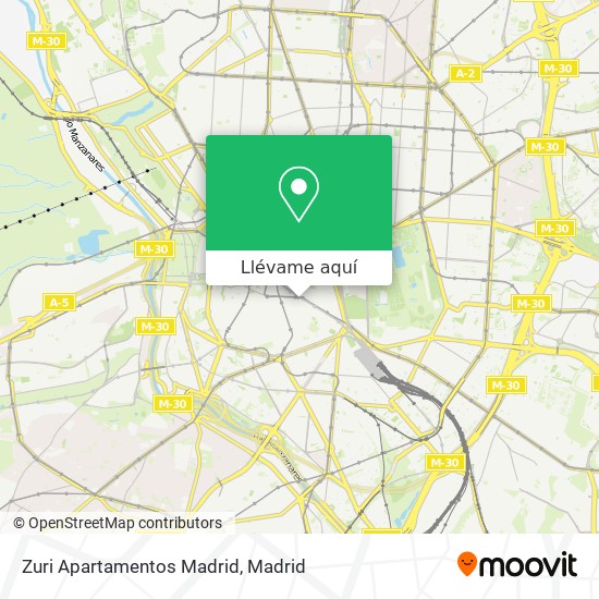 Mapa Zuri Apartamentos Madrid
