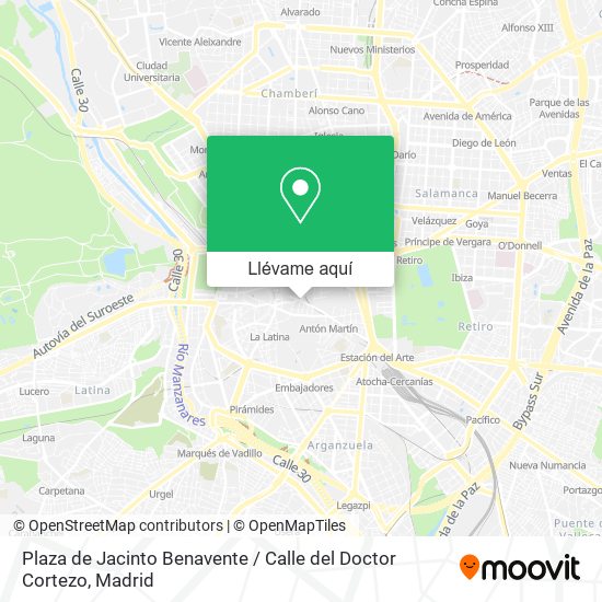 Mapa Plaza de Jacinto Benavente / Calle del Doctor Cortezo