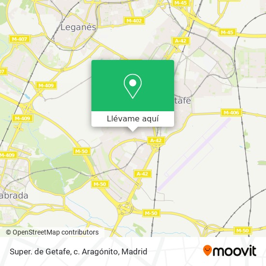 Mapa Super. de Getafe, c. Aragónito