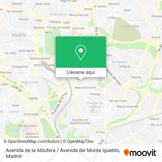 Mapa Avenida de la Albufera / Avenida del Monte Igueldo