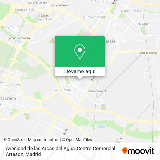 Mapa Avenidad de las Arcas del Agua, Centro Comercial Arteson