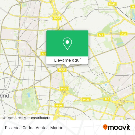 Mapa Pizzerias Carlos Ventas