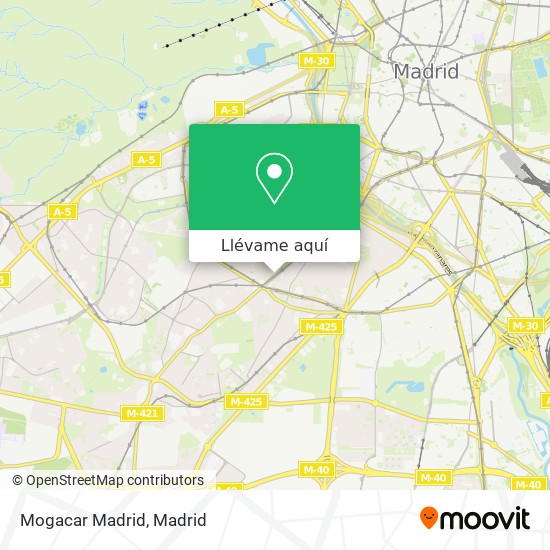 Mapa Mogacar Madrid