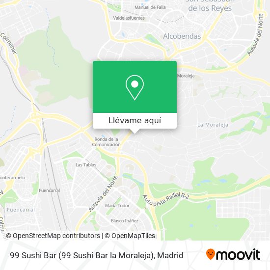 Mapa 99 Sushi Bar (99 Sushi Bar la Moraleja)