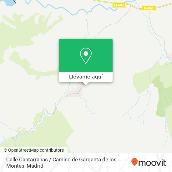 Mapa Calle Cantarranas / Camino de Garganta de los Montes