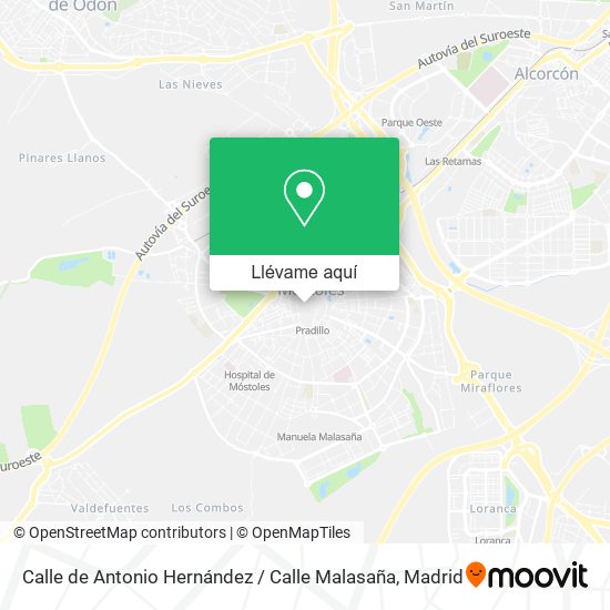 Mapa Calle de Antonio Hernández / Calle Malasaña