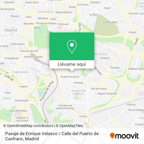 Mapa Pasaje de Enrique Velasco / Calle del Puerto de Canfranc
