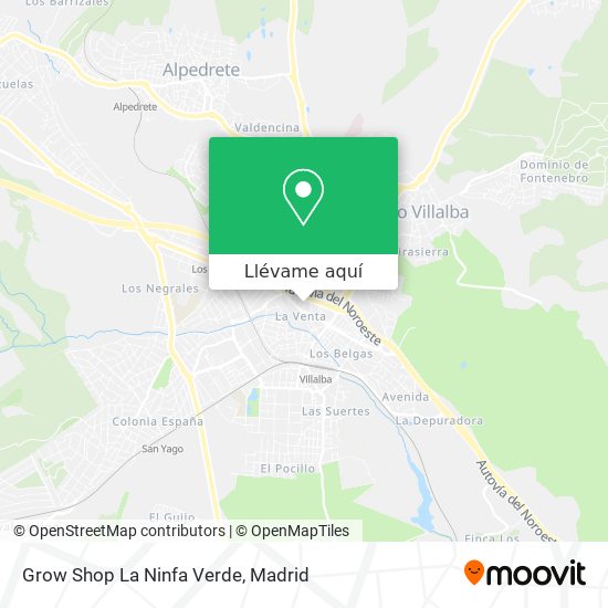 Mapa Grow Shop La Ninfa Verde