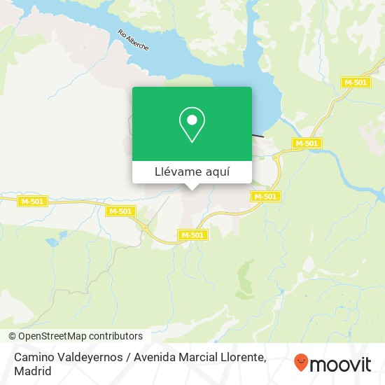 Mapa Camino Valdeyernos / Avenida Marcial Llorente