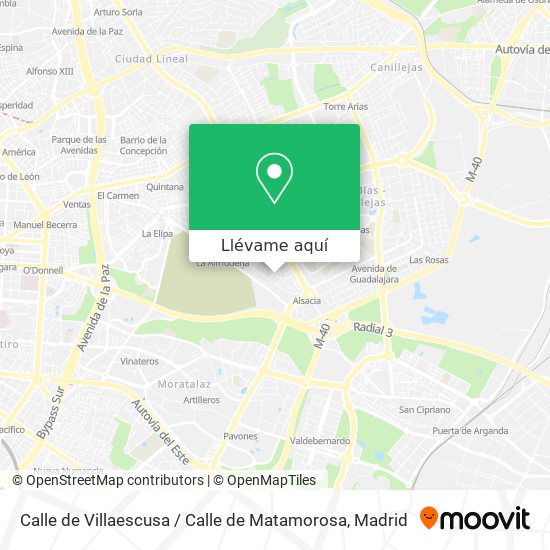 Mapa Calle de Villaescusa / Calle de Matamorosa